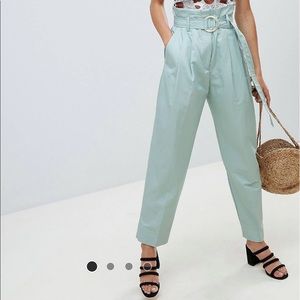 Mango high waist peg leg pants